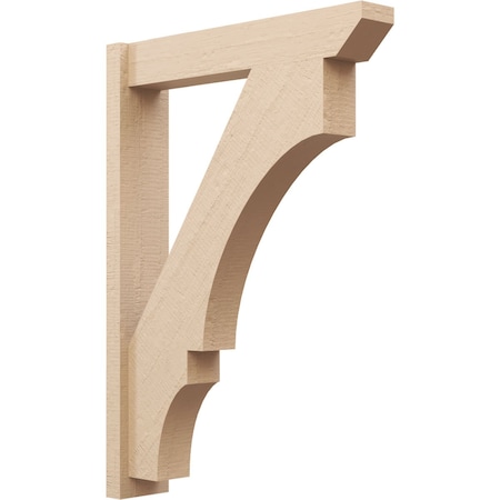 Ekena Millwork 6-in W x 30-in D x 42-in H Balboa Slat Rough Cedar Woodgrain TimberThane Outlooker, Primed Tan OUTUR060X30X42BOA24RCPR